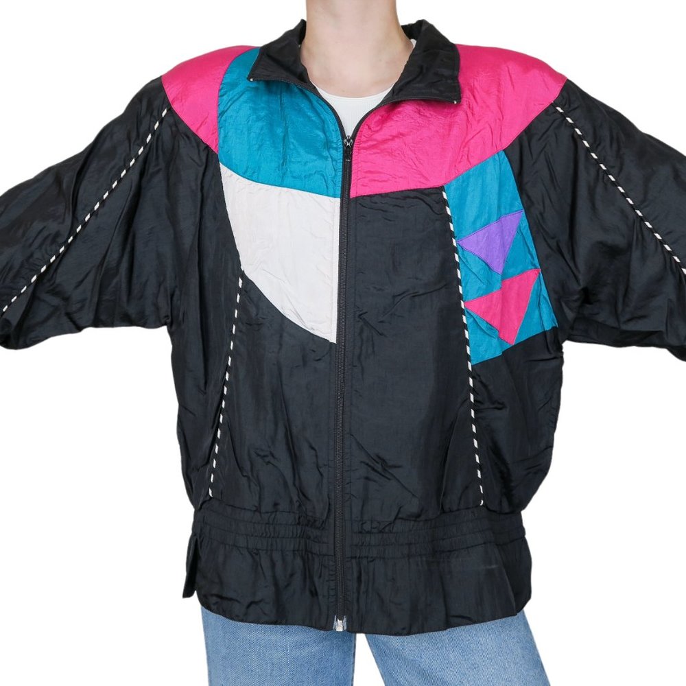 Vintage 80s Sunterra Colorblock Windbreaker Jacket